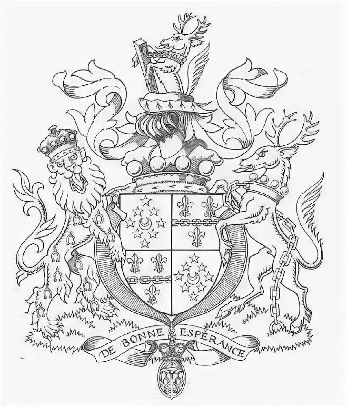 Exquisite coat of arms of great britain