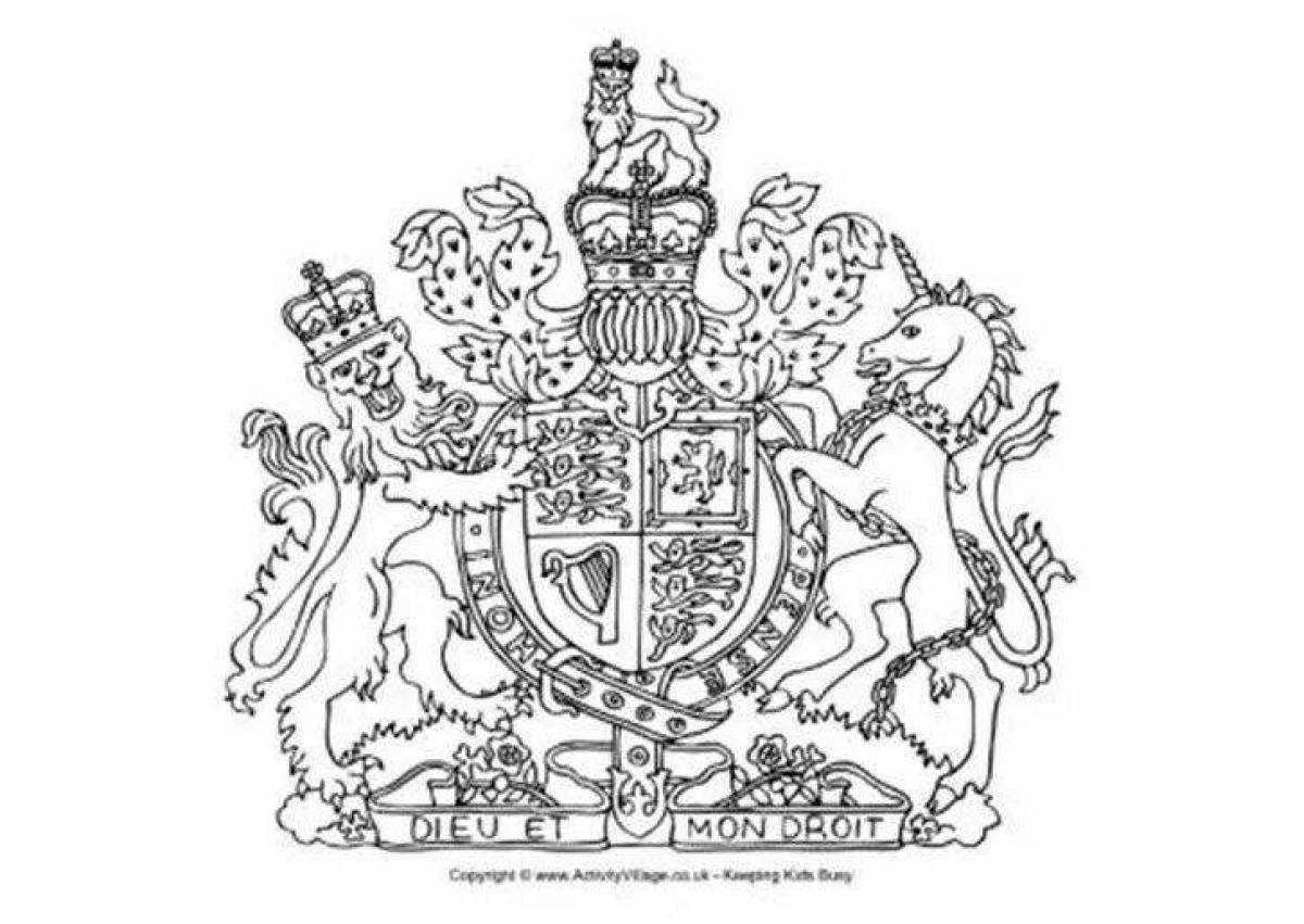 Elegant coat of arms of great britain