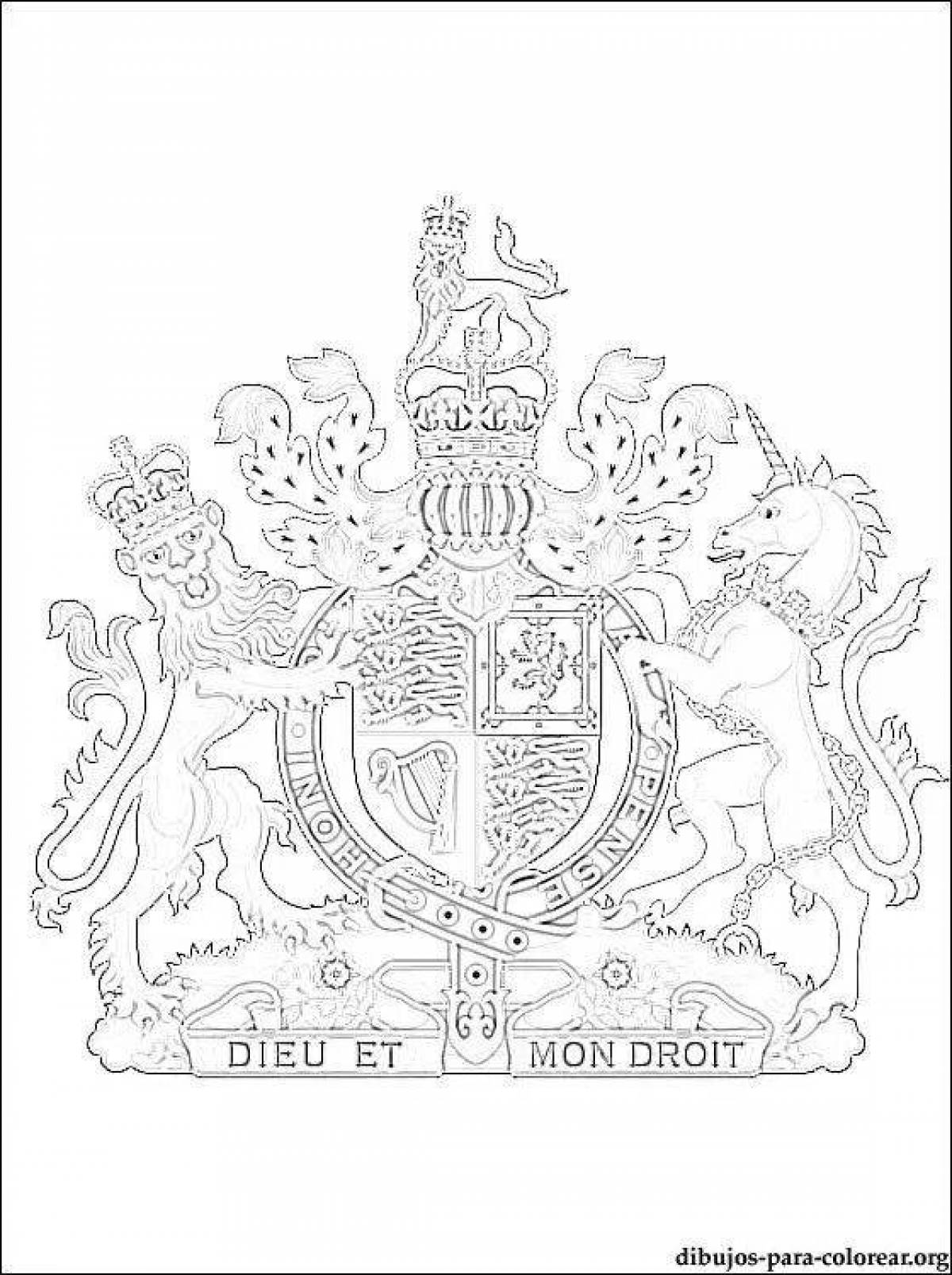 Нарисовать герб Великобритании