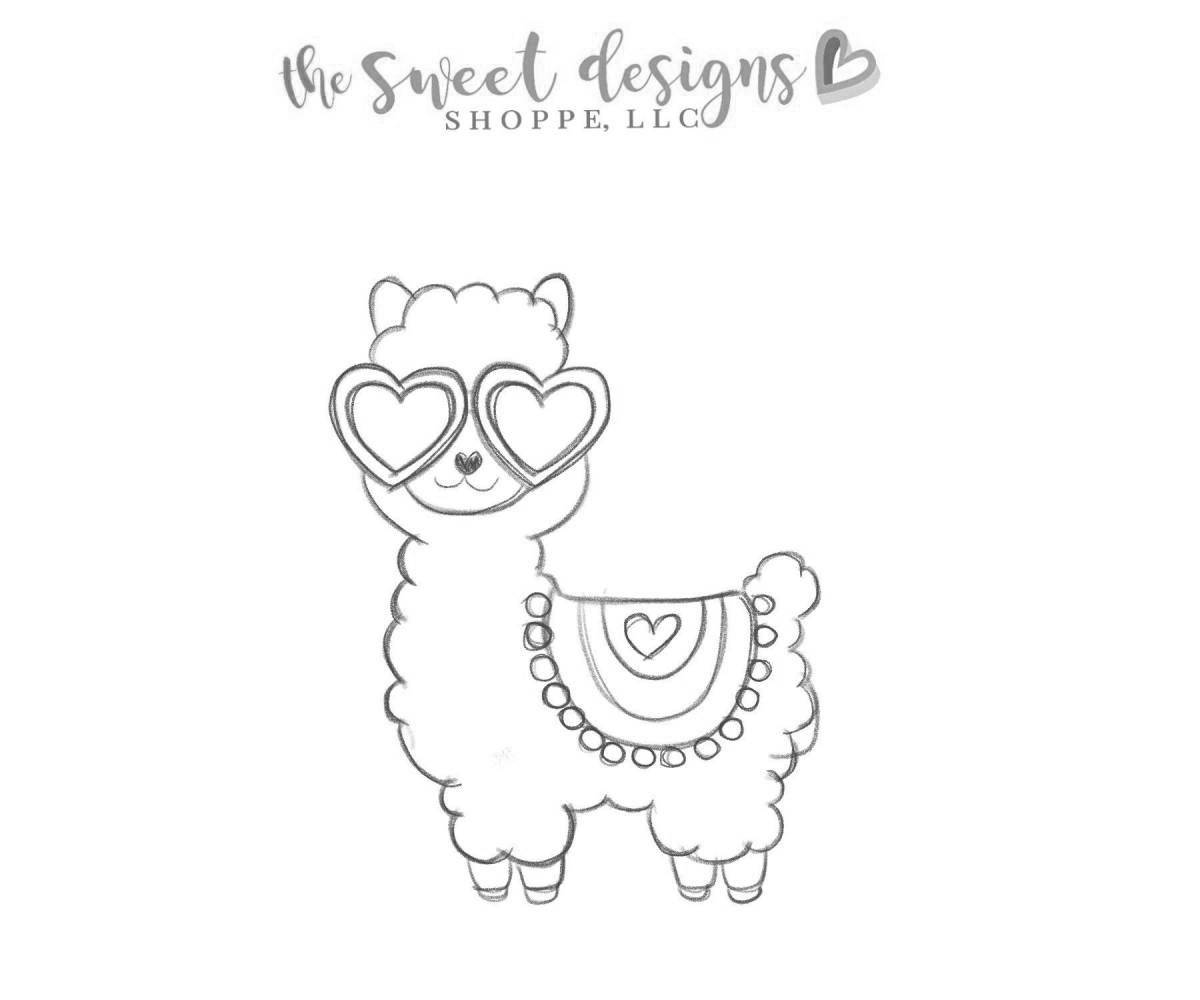 Live cute llama coloring book