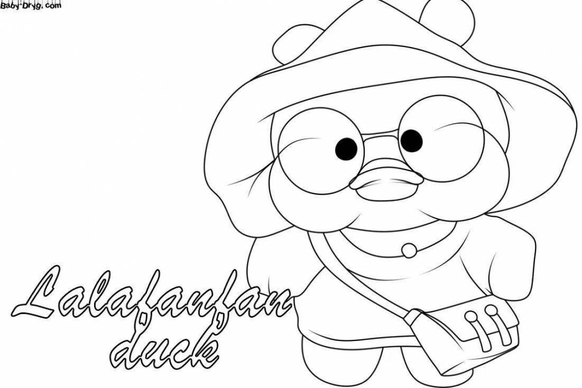 Animated fanfan duck coloring page