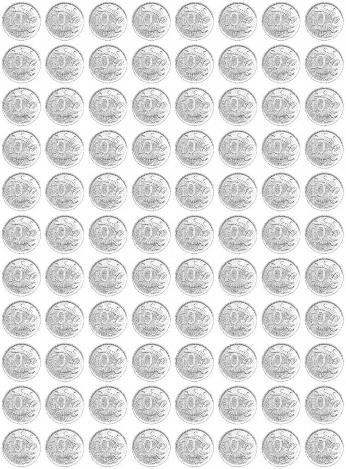 Photo Coloring book sparkling 10 rubles