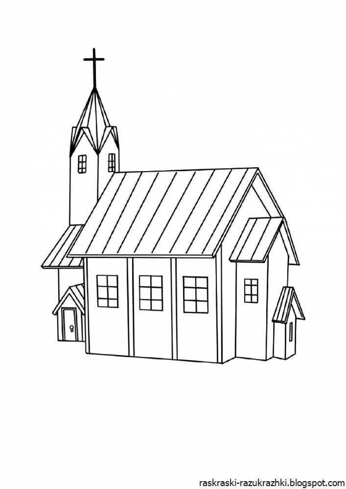 Dazzling church drawing