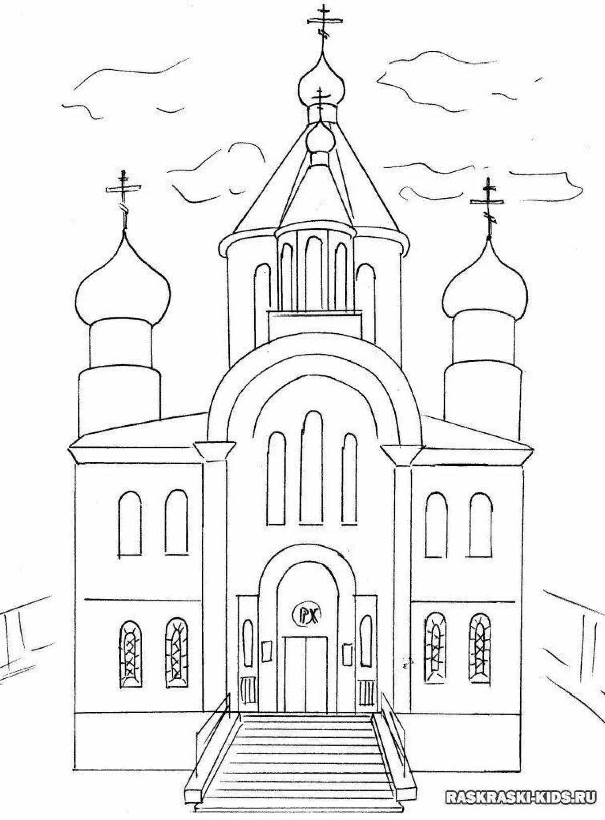 Рисунок церковь внутри - 57 фото