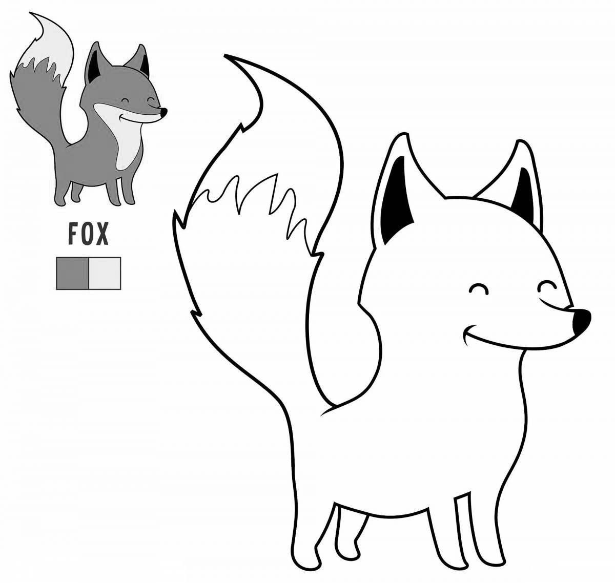 Delightful drawing of a fox