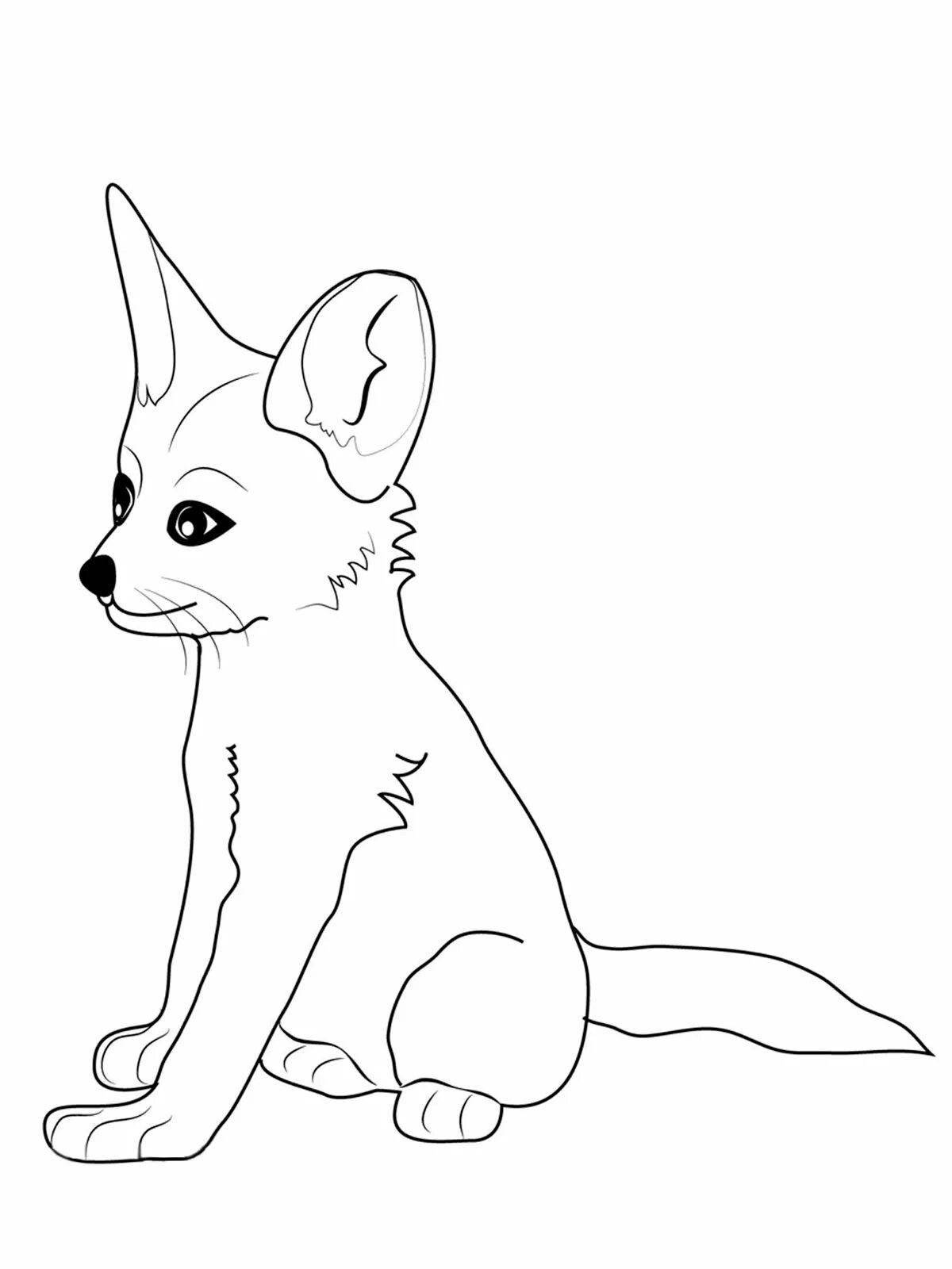 Shiny fox coloring