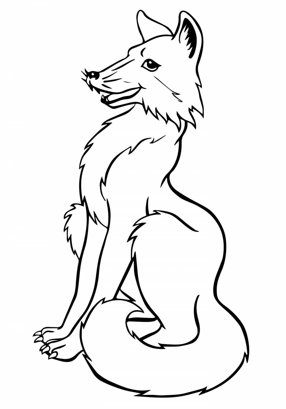 Coloring page dazzling fox