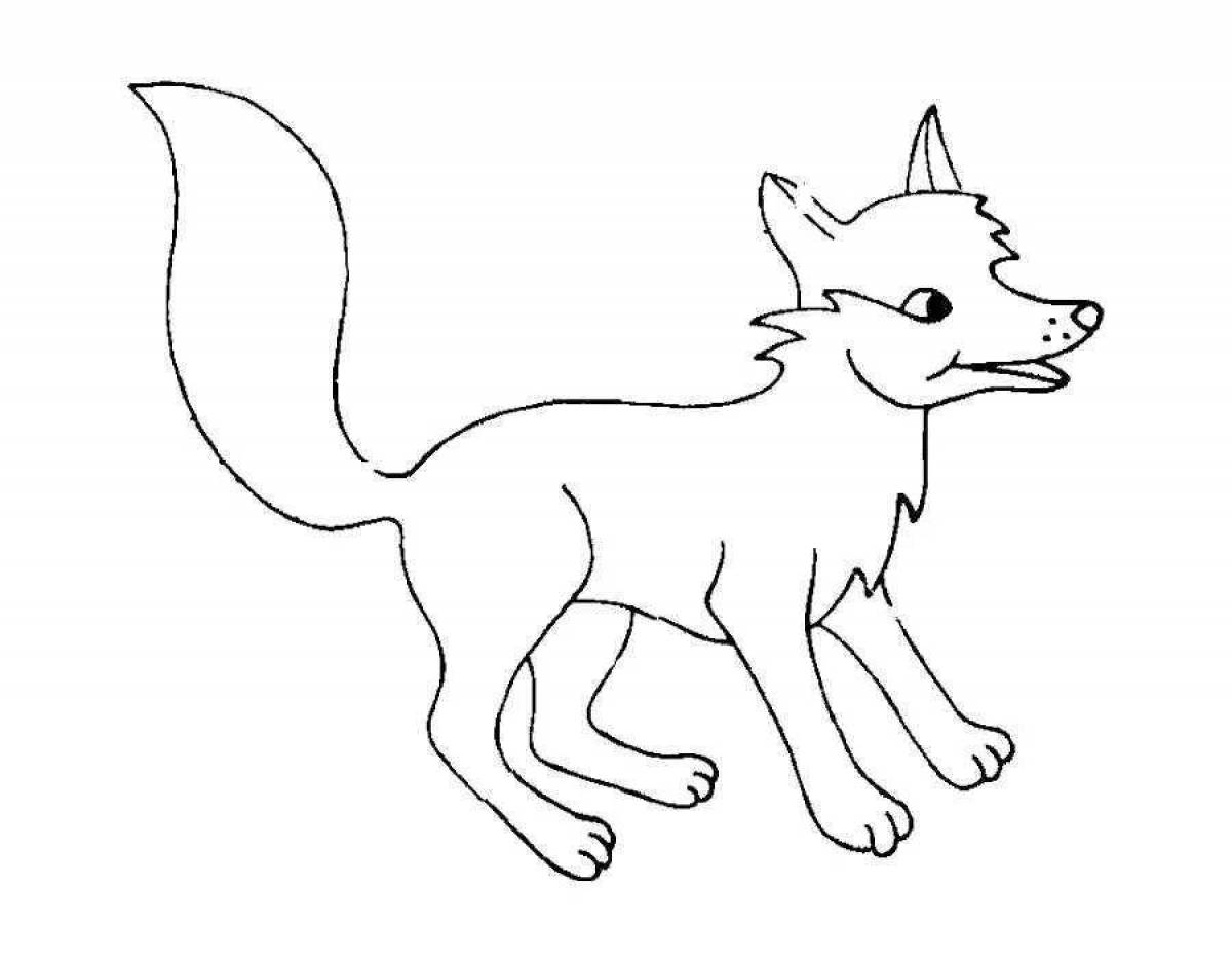 Exotic fox drawing
