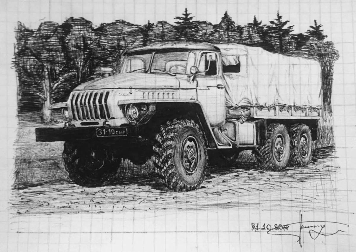 Zil 131 funny coloring book