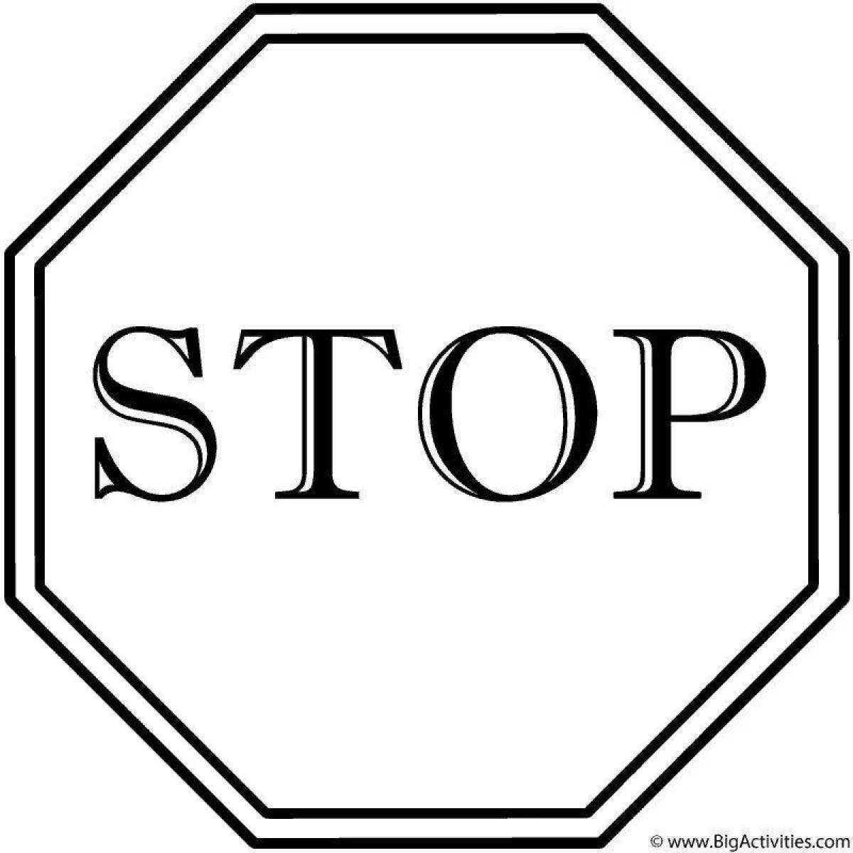 Stop sign coloring page