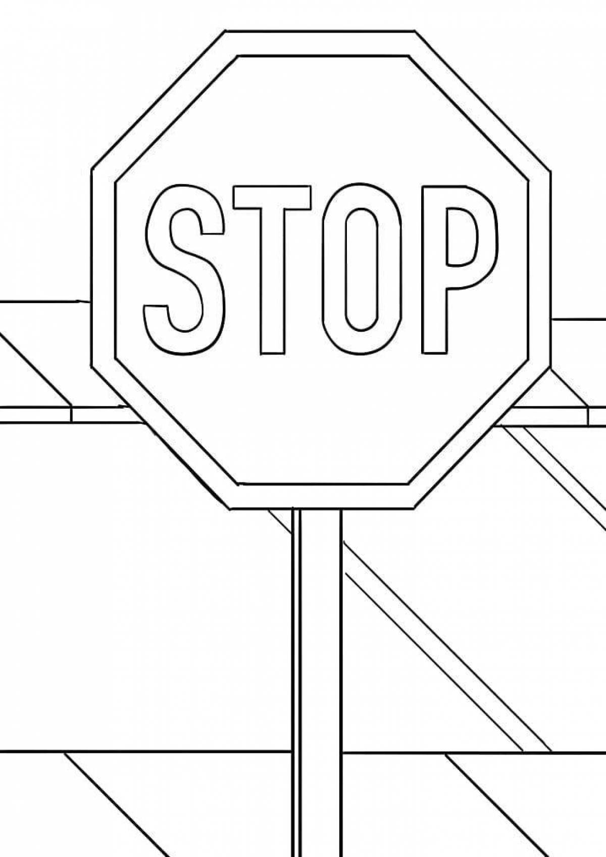 Tempting stop coloring page