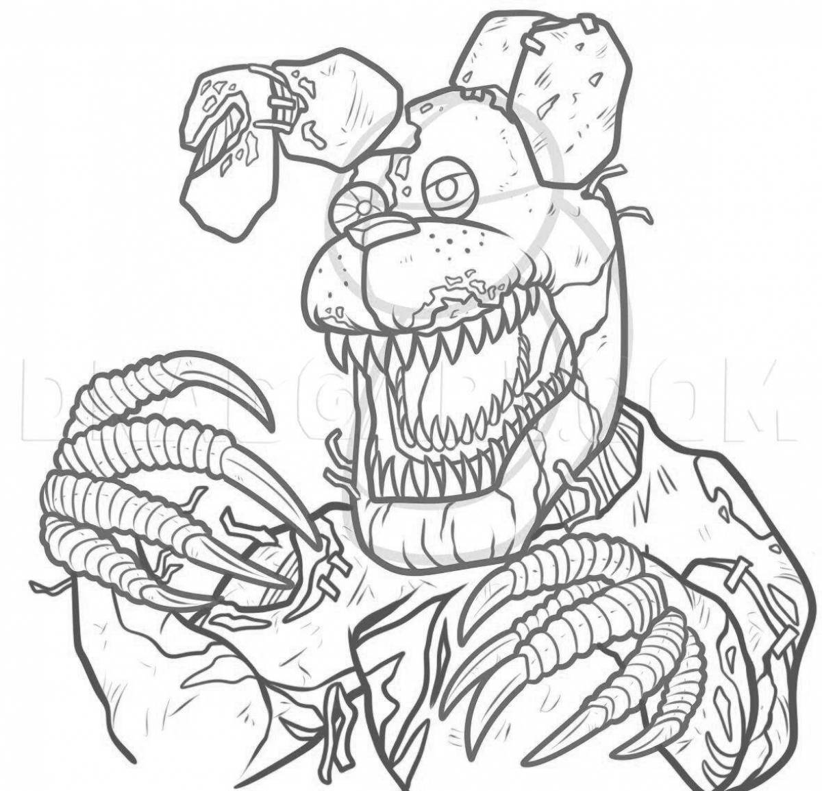 Dreadful bonnified coloring page