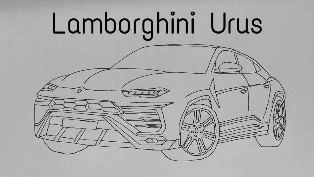 Coloring page dazzling lambo urus