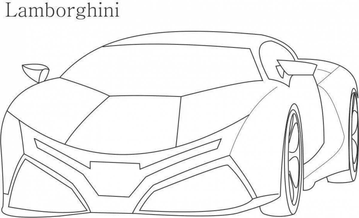 Majestic lambo urus coloring page