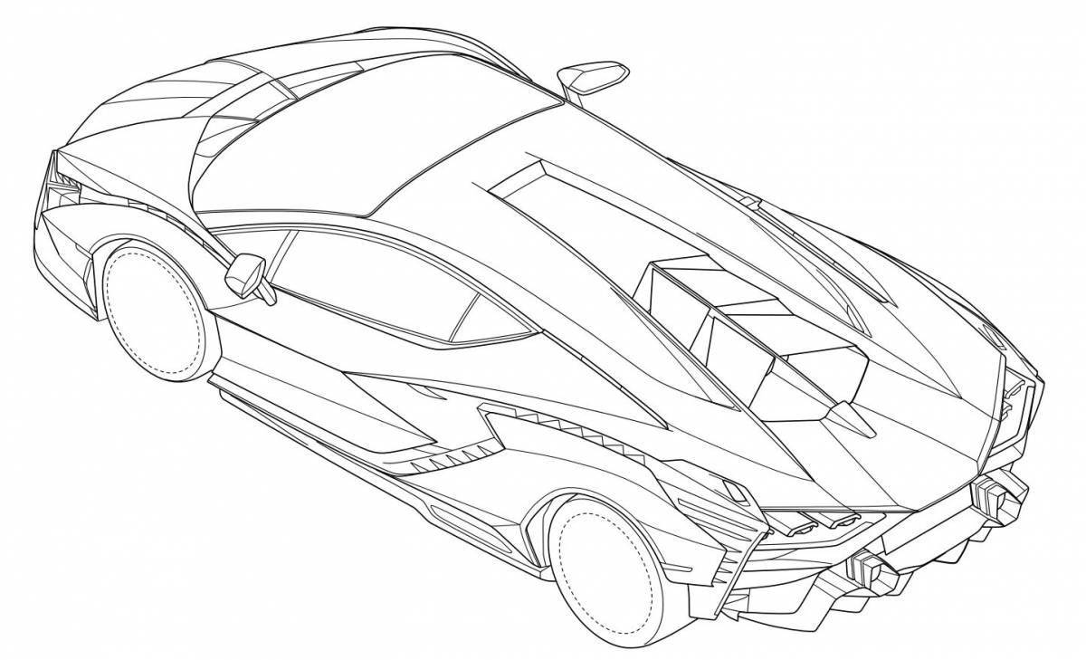 Grand Lambo Urus Coloring Page