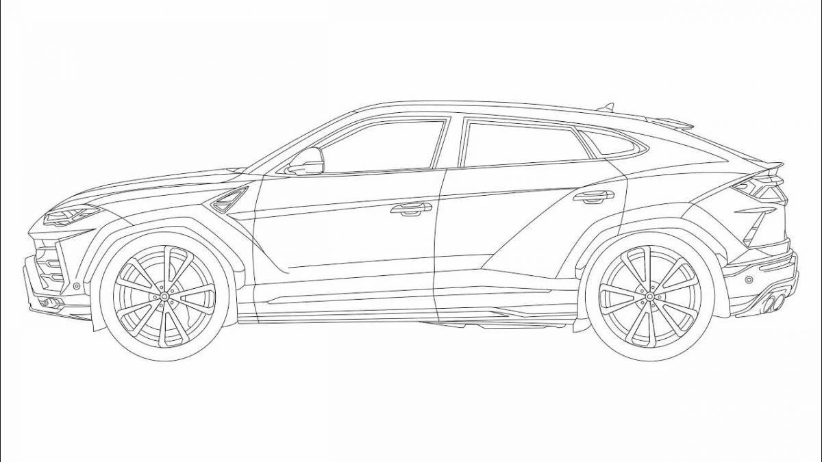 Coloring page gentle lambo urus