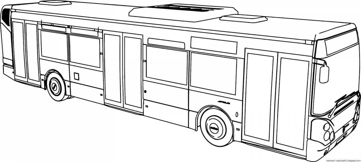 Coloring page funny police bus