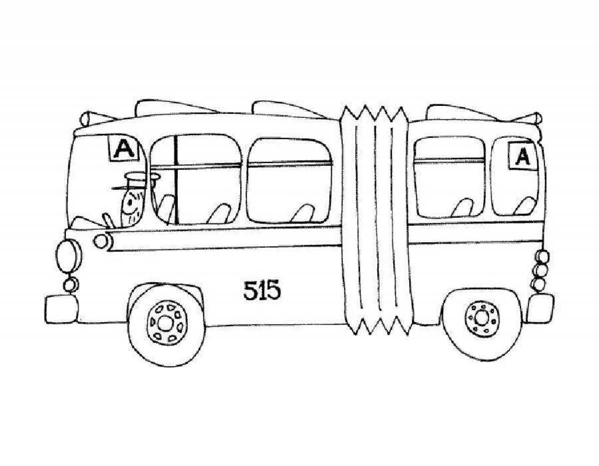 Fabulous police bus coloring page