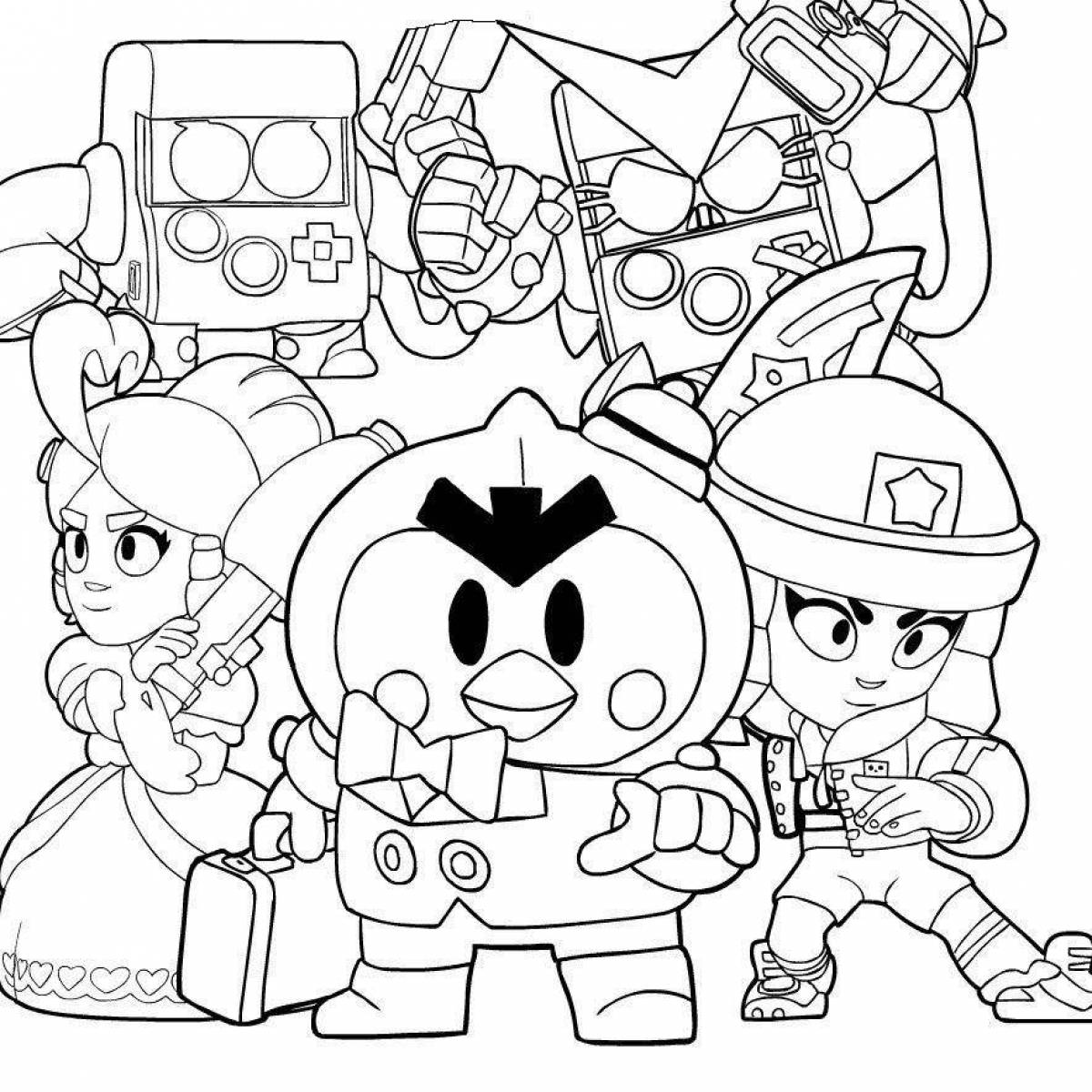 Exciting star brawl coloring page