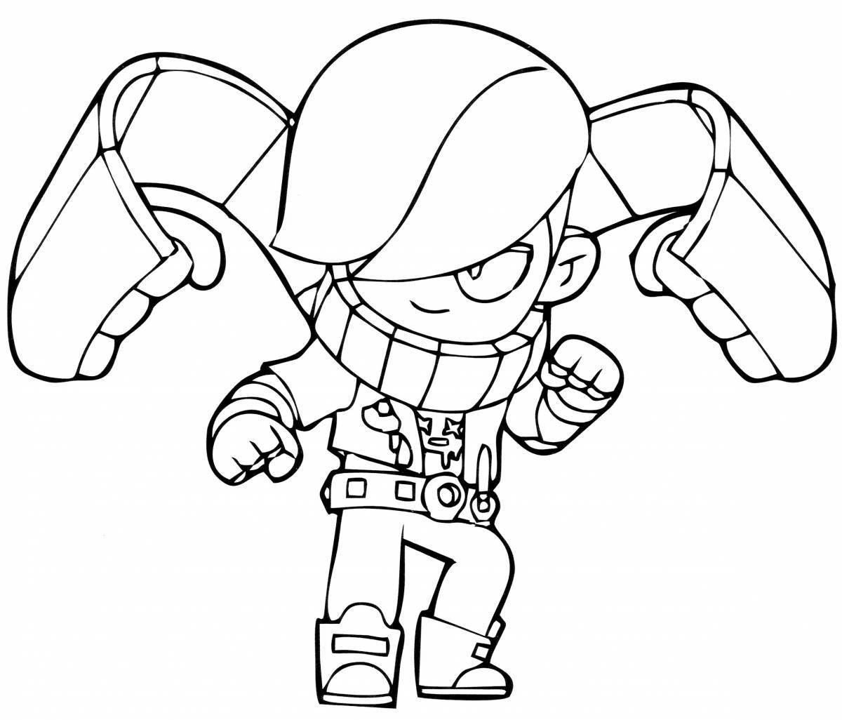Playful star brawl coloring page
