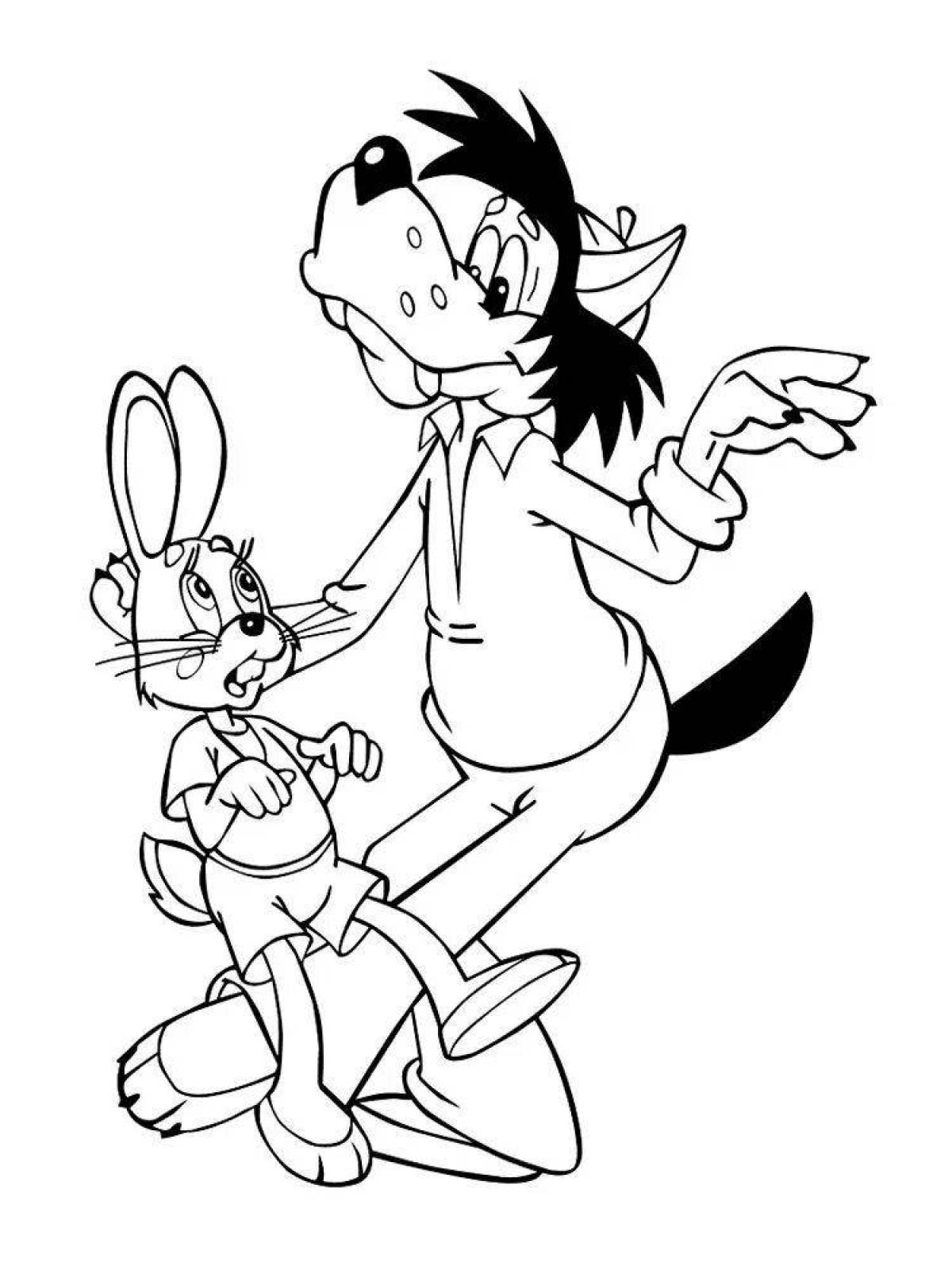 Live cartoon character coloring page