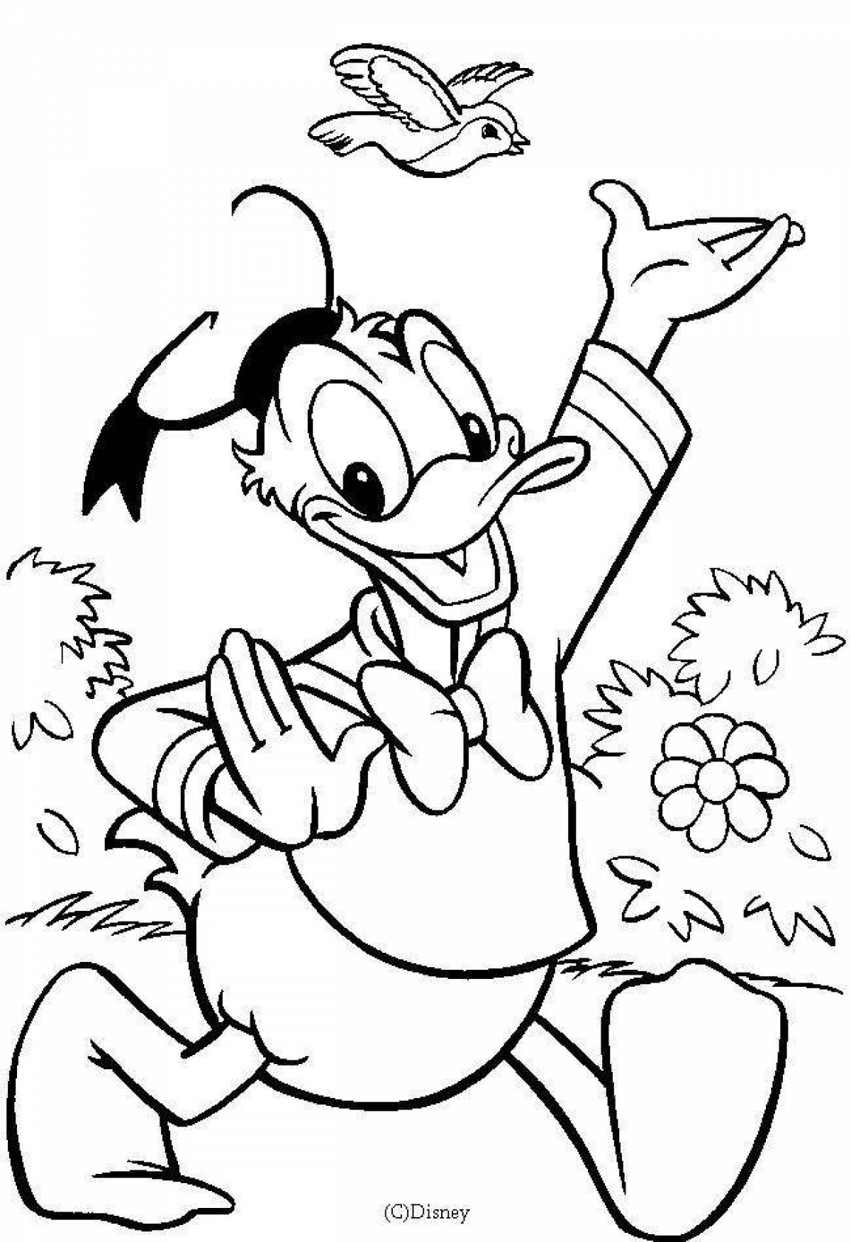 Coloring page of cartoon characters