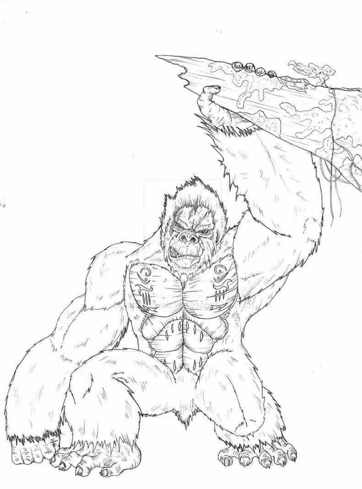 Violent king kong coloring book
