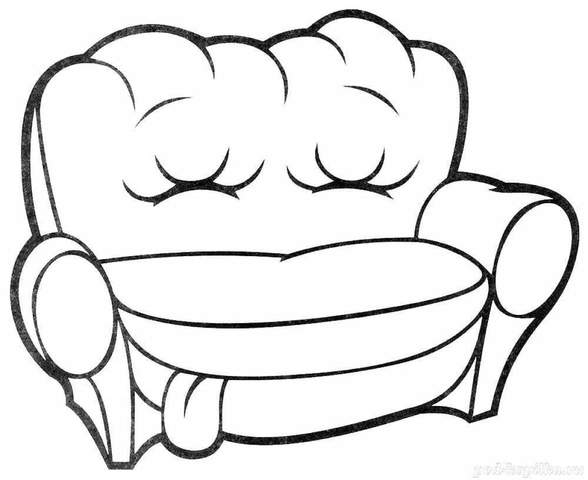 Coloring page adorable children's furniture