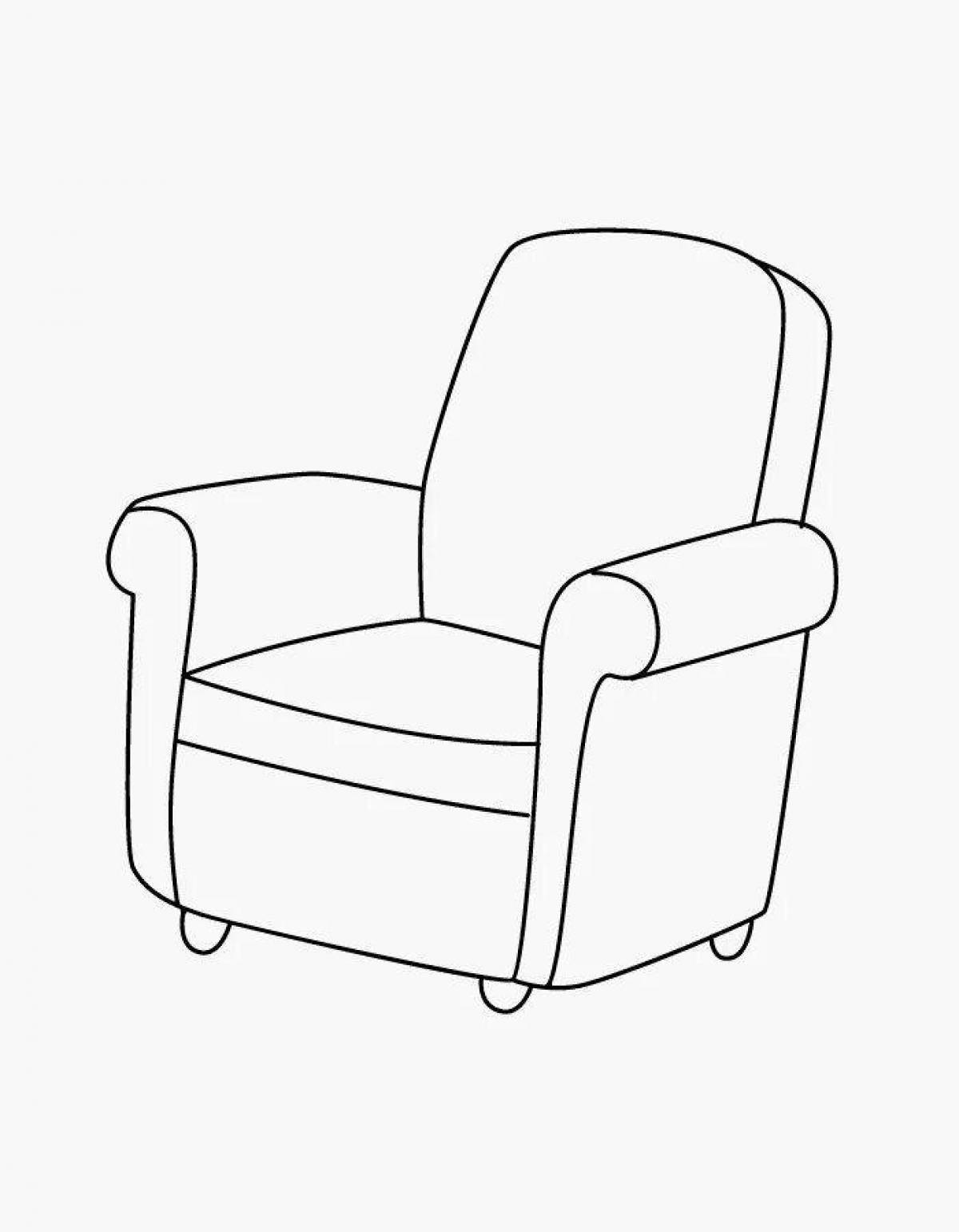 Coloring book stylish children's furniture