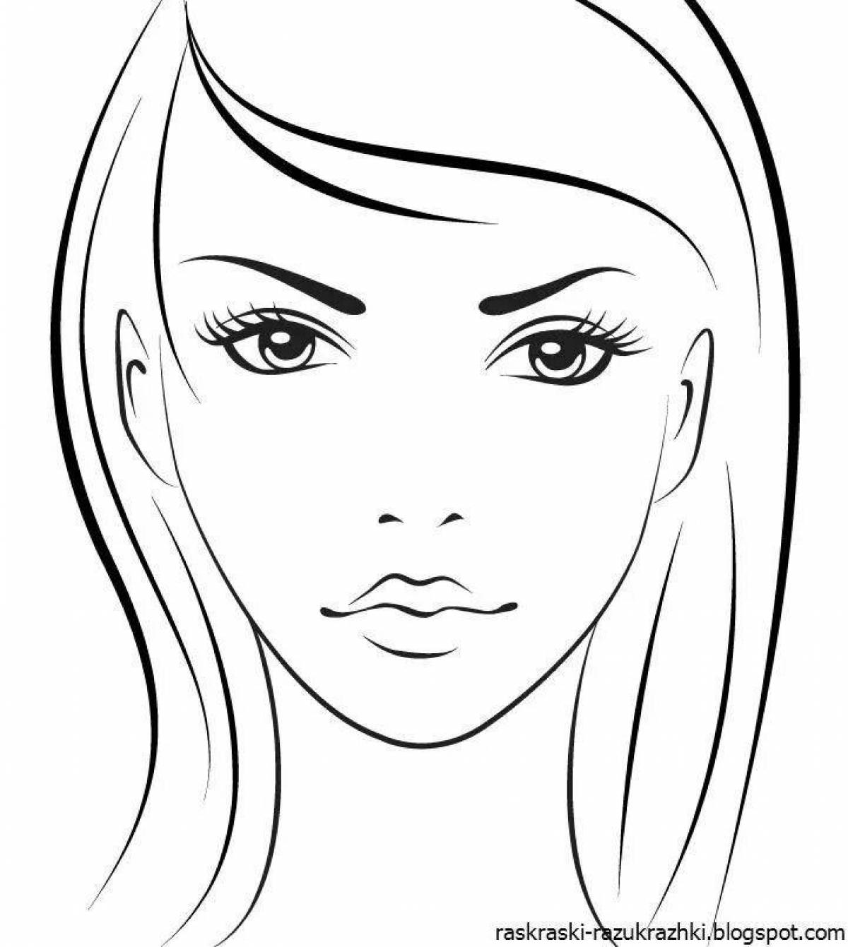 Colored make-up coloring pages