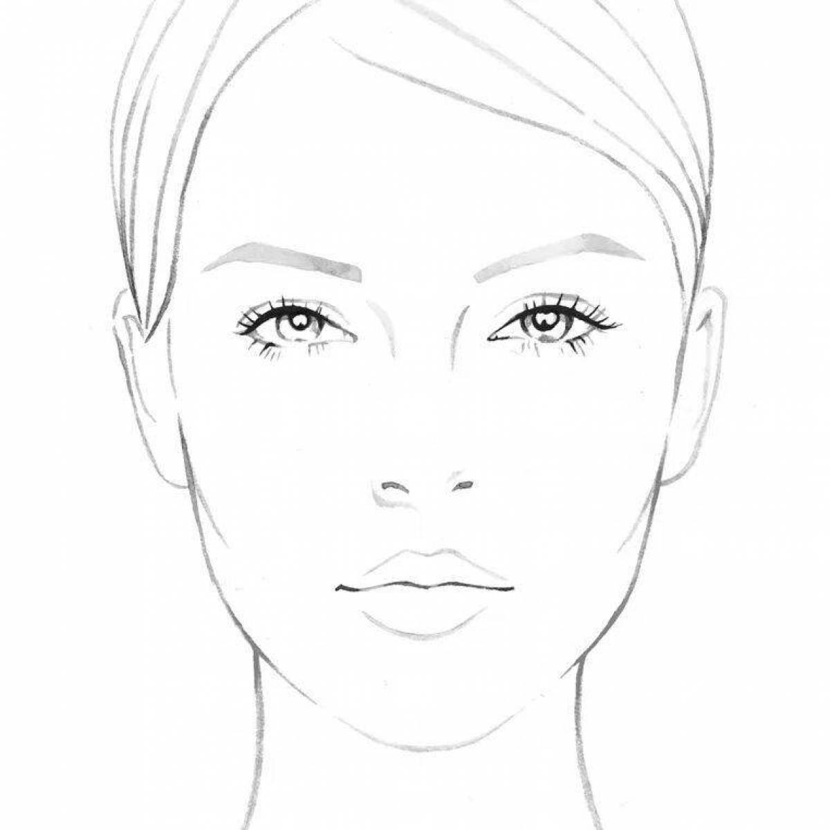 Colour learning makeup coloring page
