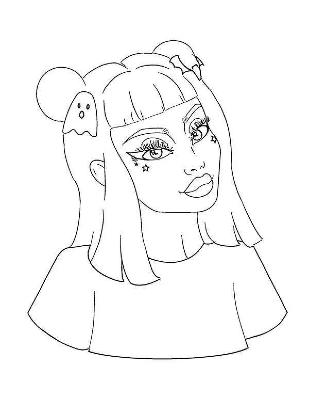 Colorful make-up to do coloring page