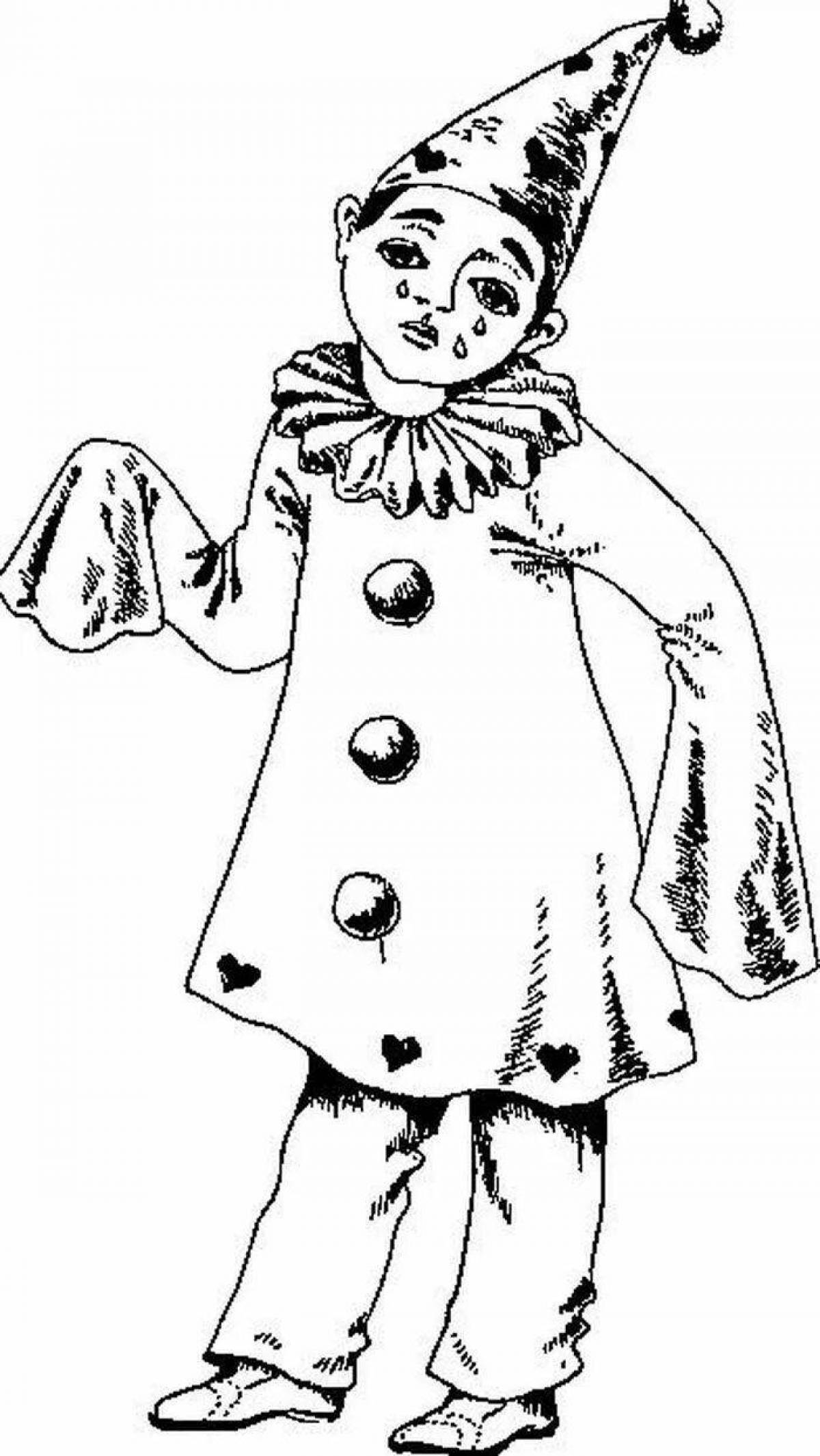 Coloring page dazzling theatrical costume