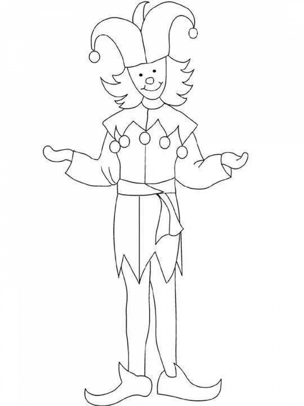 Coloring page magnificent theatrical costume