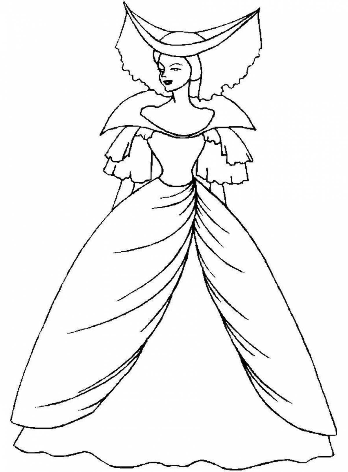 Coloring page charming theatrical costume