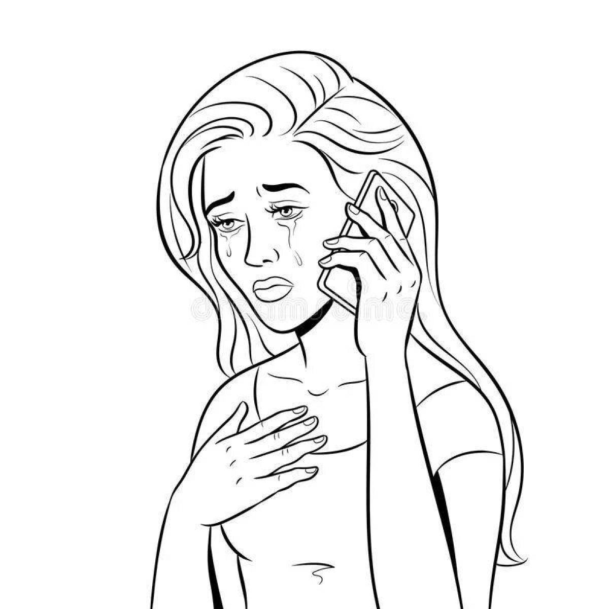Rejected crying girl