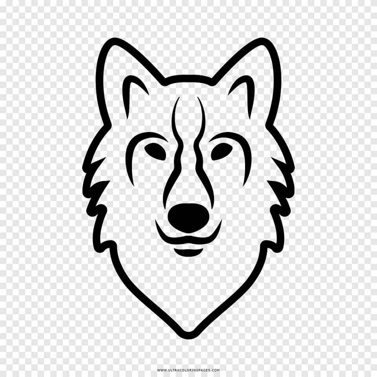 Noble wolf muzzle coloring