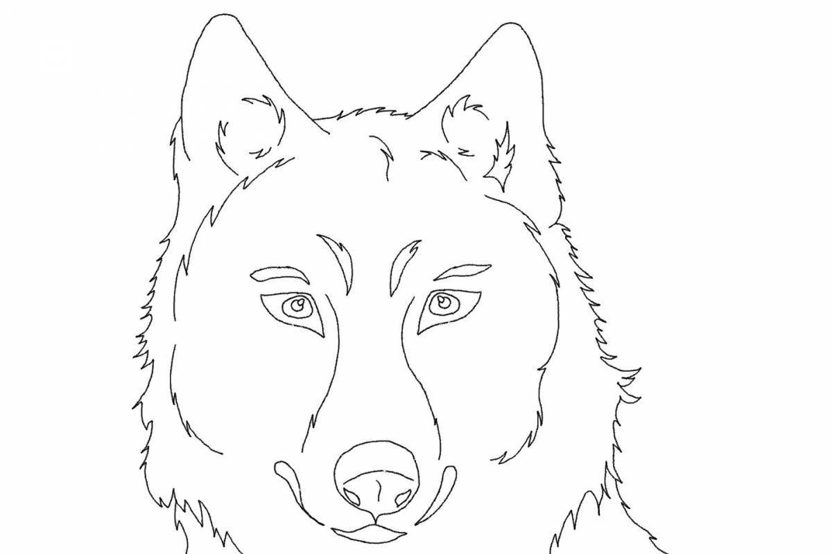 Elegant wolf muzzle coloring