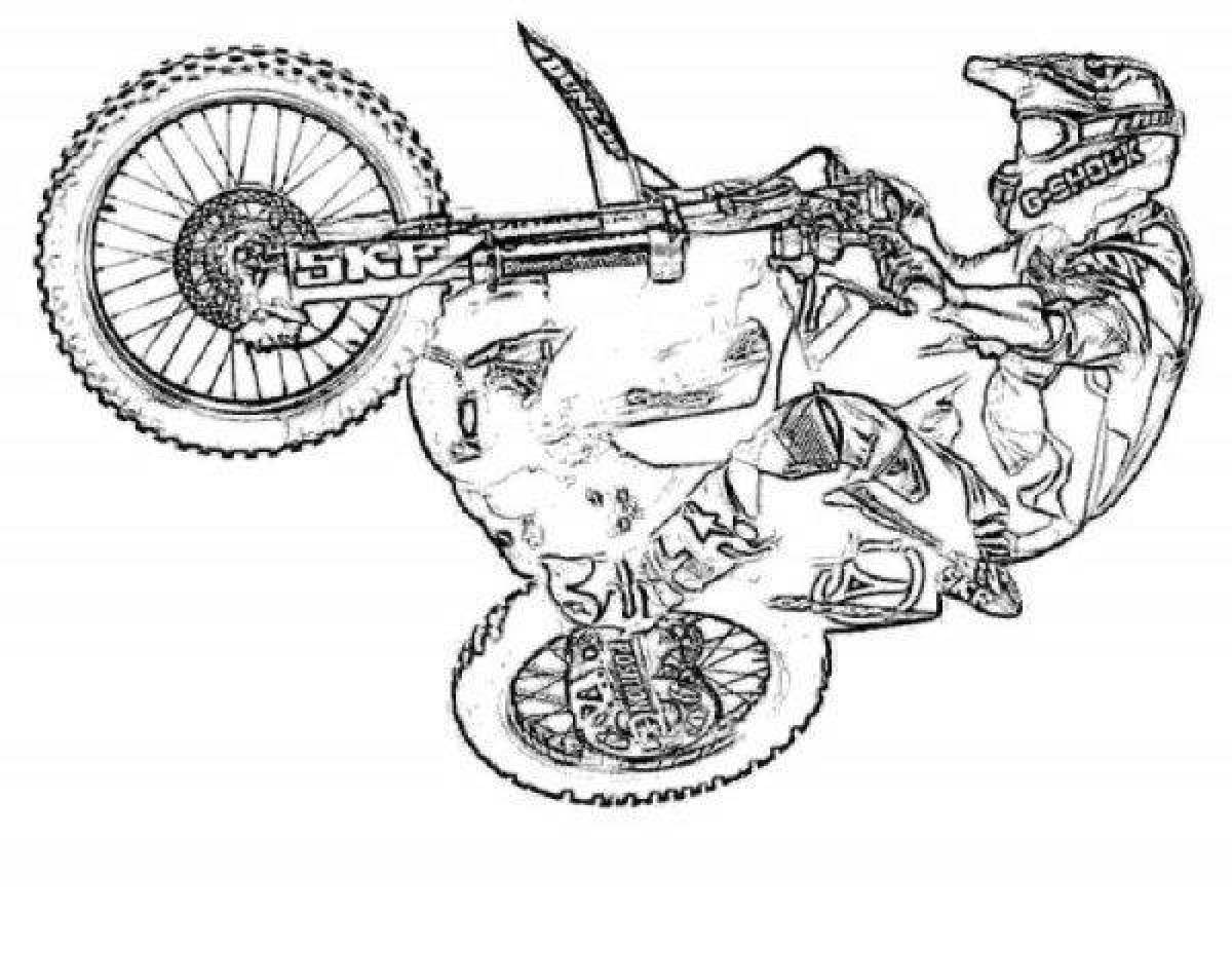Coloring exciting motocross bikes