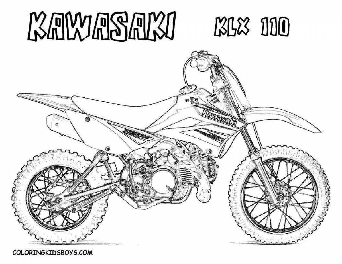 Colouring bright motorcycles for motocross