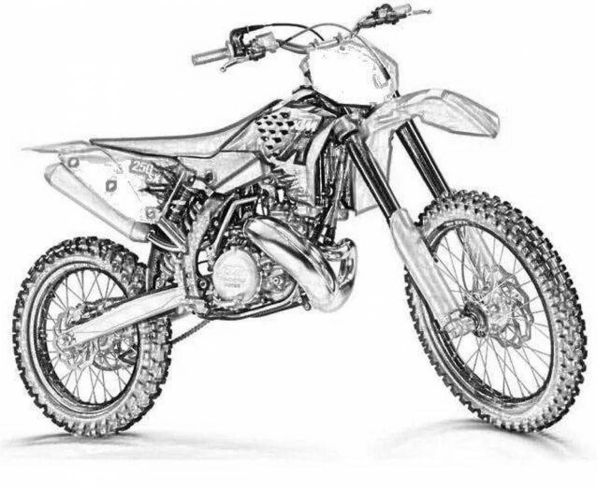 Majestic motocross motorcycles coloring page