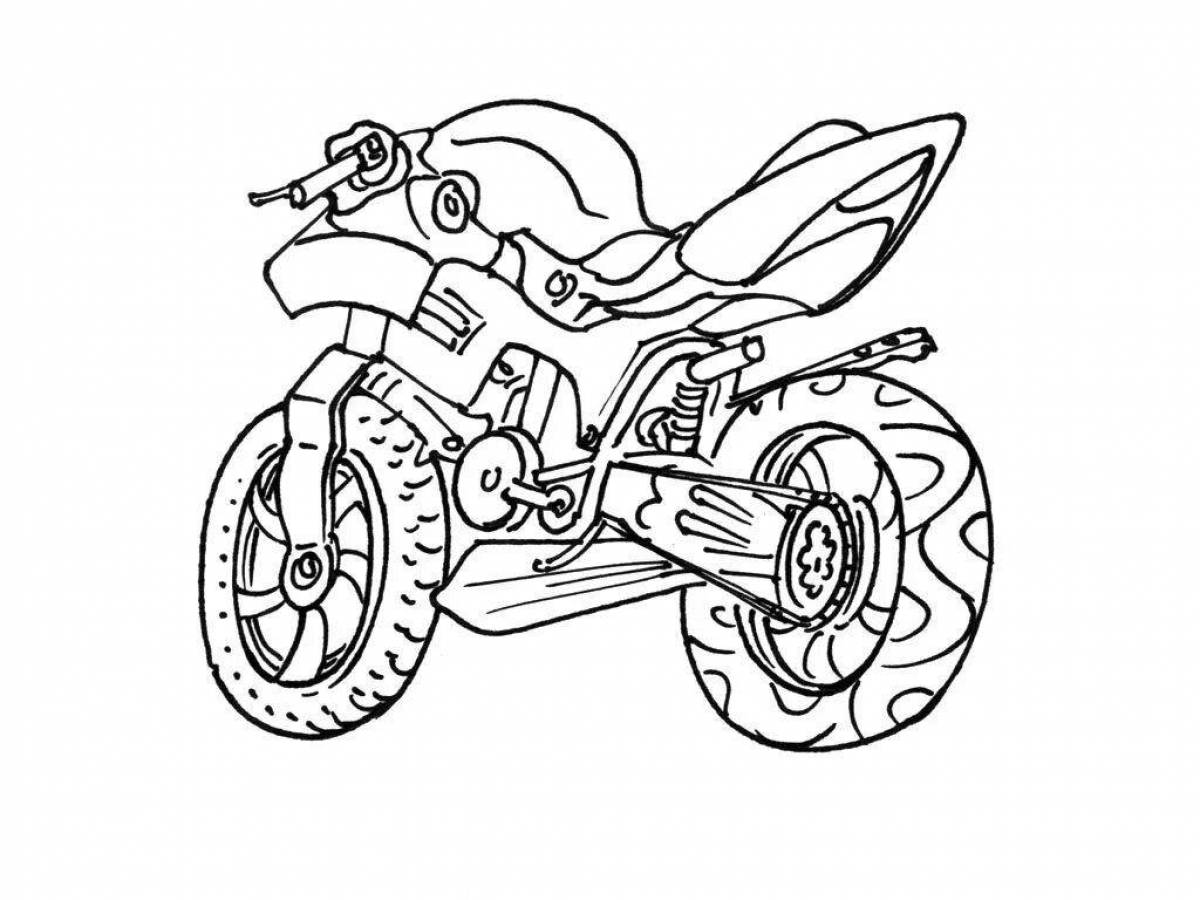 Раскраска славные мотоциклы для мотокросса