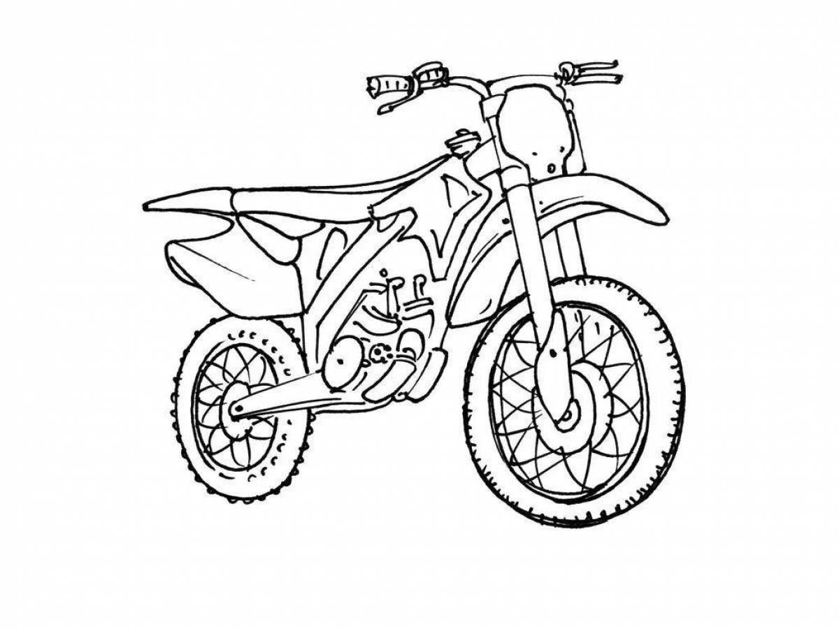 Coloring page dazzling motocross bikes