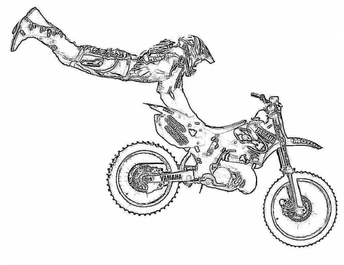 Coloring book outstanding motocross bikes