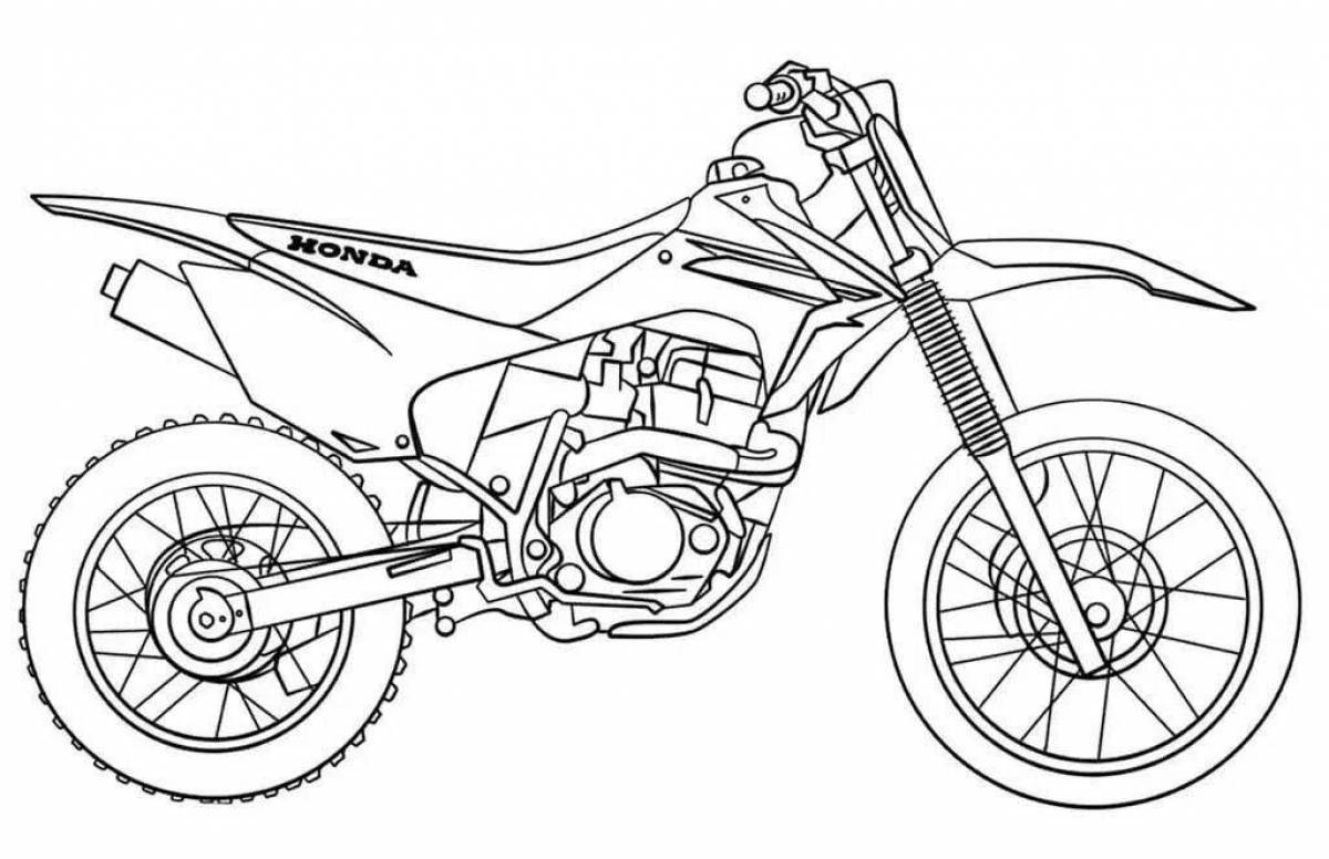 Coloring page awesome motocross bikes
