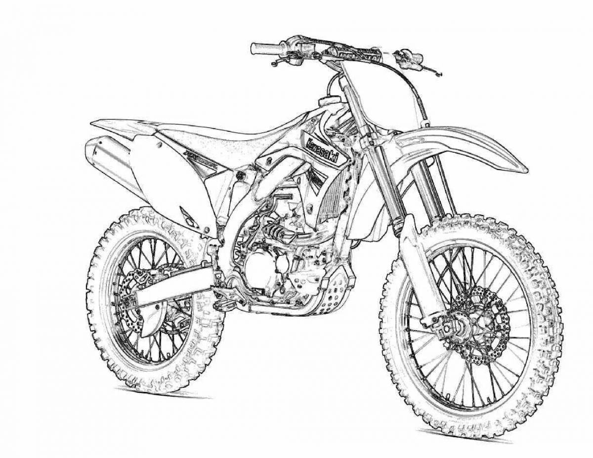 Coloring page for attractive motocross bikes