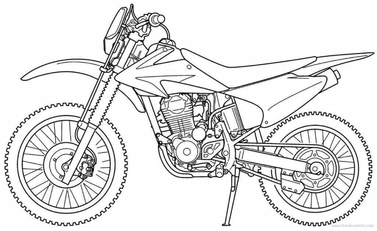 Adorable motocross bikes coloring page