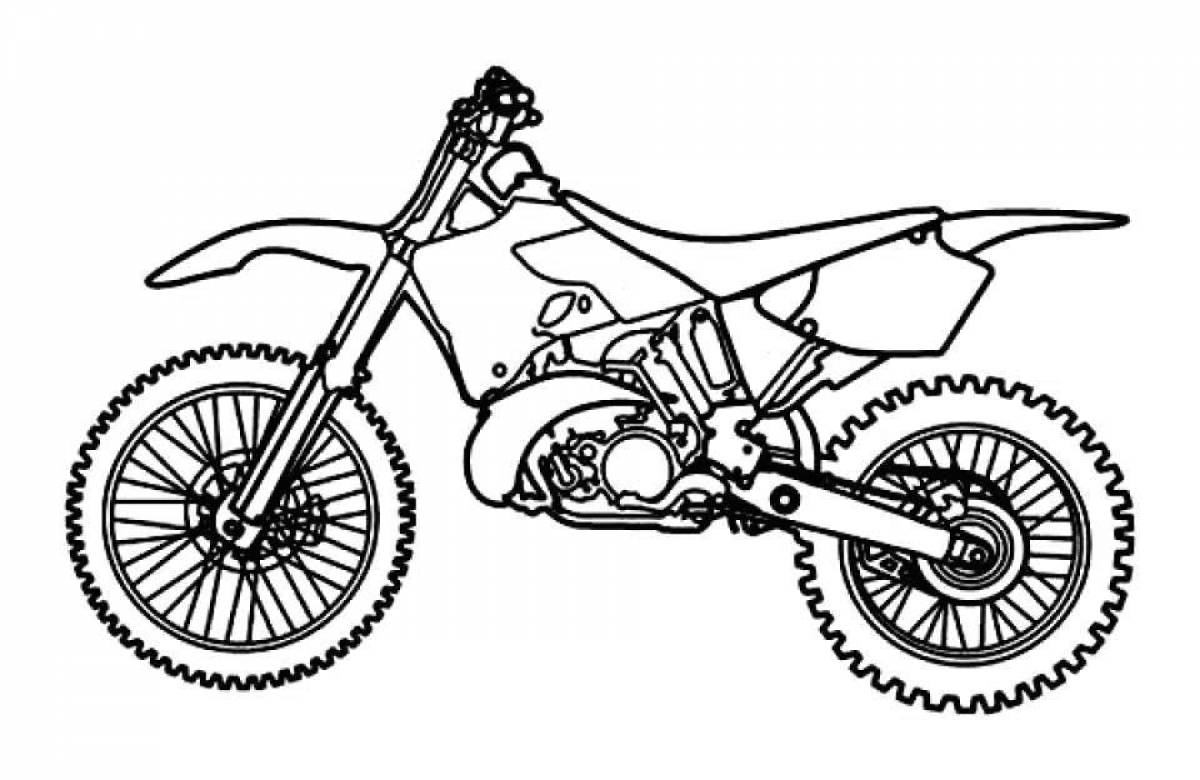 Раскраска завораживающие мотоциклы для мотокросса