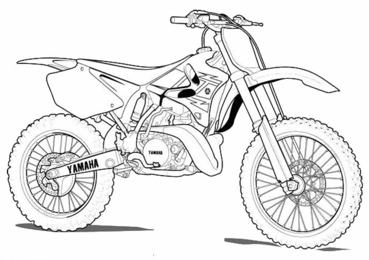 Amazing motocross bikes coloring page