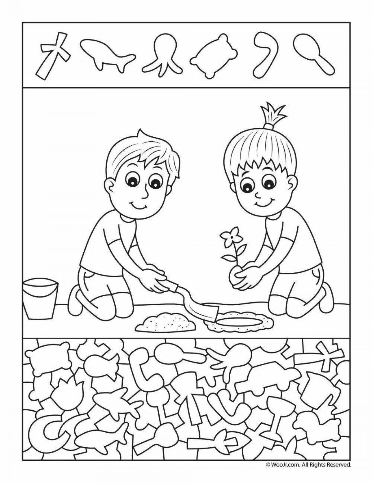 Entertaining coloring for mindfulness